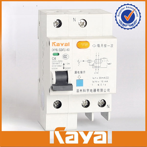 C45L-63 1 Pole Residual current circuit breaker
